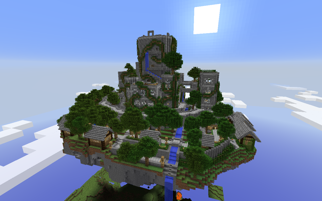 The Minecraft Blog • M1n3cr4ft: Huge Floating City… 4 Months Work!