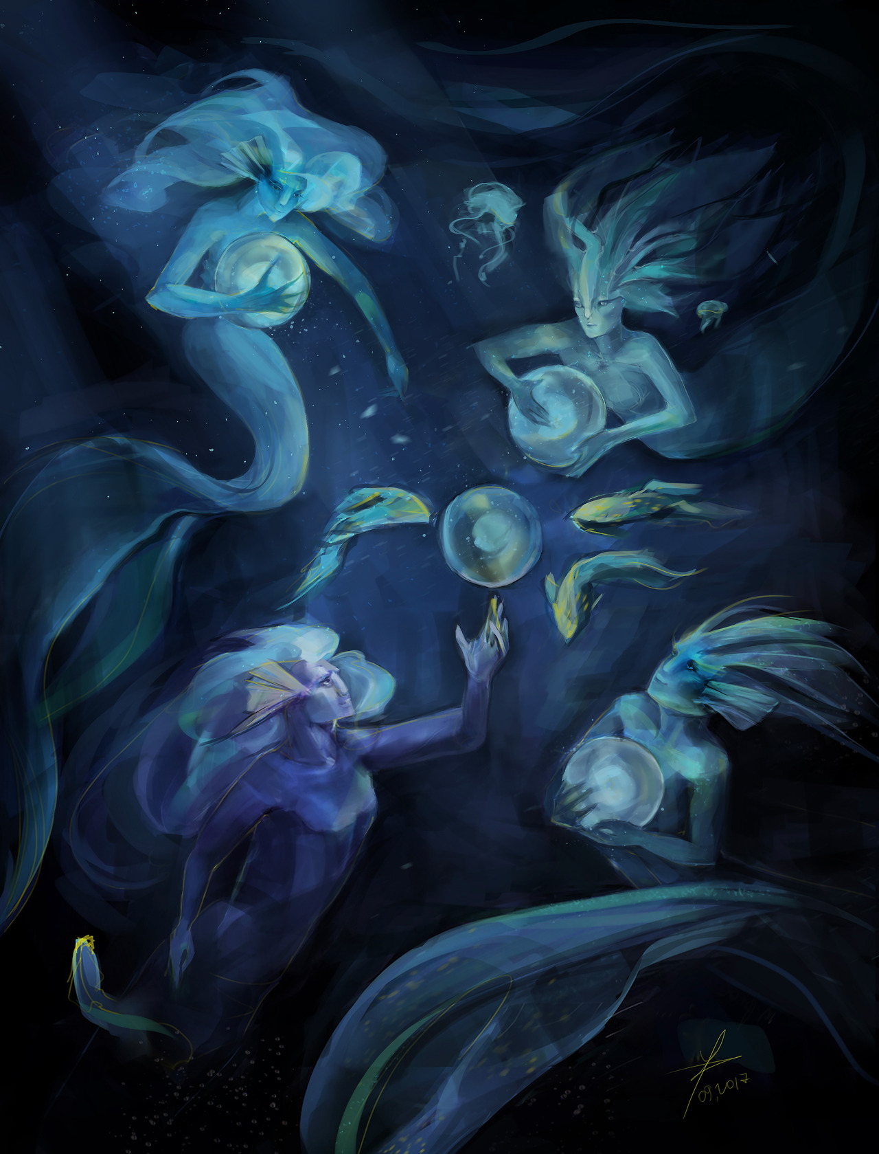 Soo how do mermaids reproduce? May be it is some sort of harvest festival) by Ria Leva http://cl3verduck.tumblr.com Follow her on Tumblr! — Immediately post your art to a topic and get feedback. Join our new community, EatSleepDraw Studio, today!