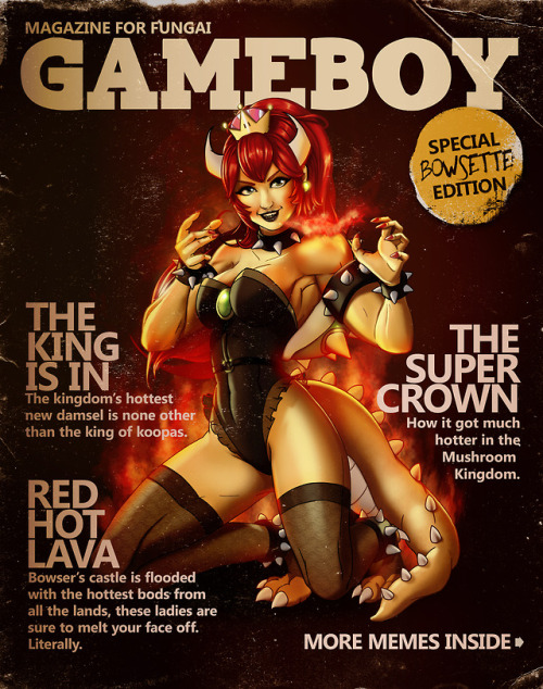 steevinlove:GAMEBOY Bowsette IssueHere’s me… breaking my art...