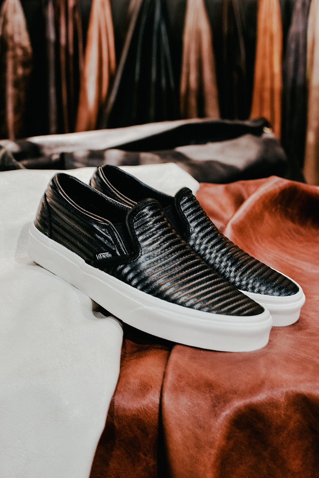 Inspired By: Moto Leather Slip-On We challenged... - Vans Girls