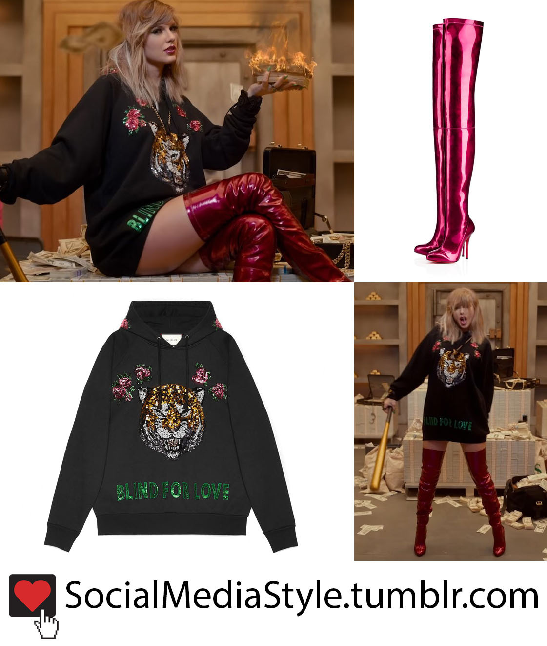 gucci blind for love hoodie taylor swift