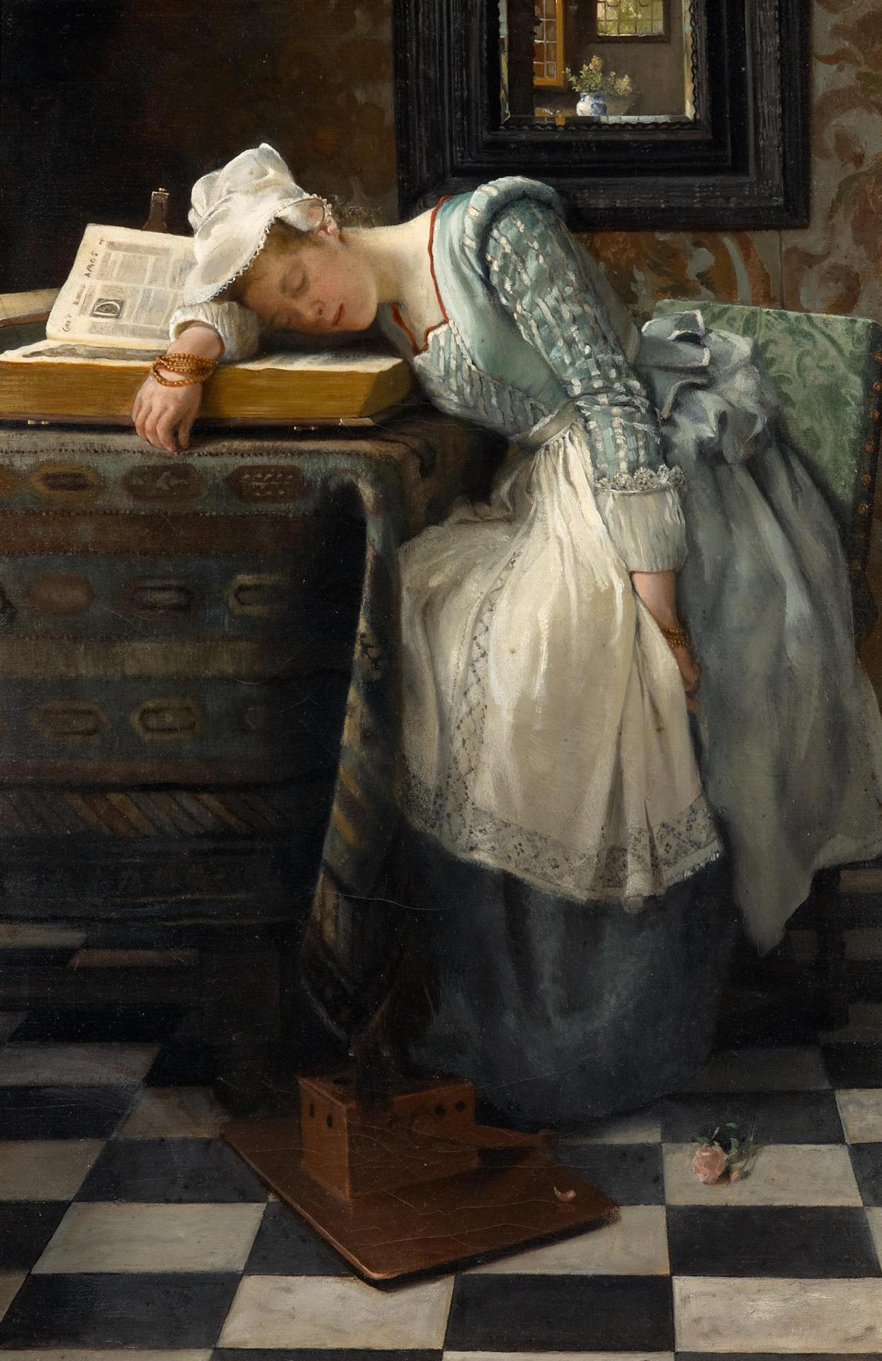 World of Dreams (1876). Lady Laura Theresa Alma-Tadema (English, 1852-1909). Oil on canvas.
Lady Laura Theresa Alma-Tadema was one of the leading painters of the English salon painting of her day. She was a student and the second wife of Sir Lawrence...