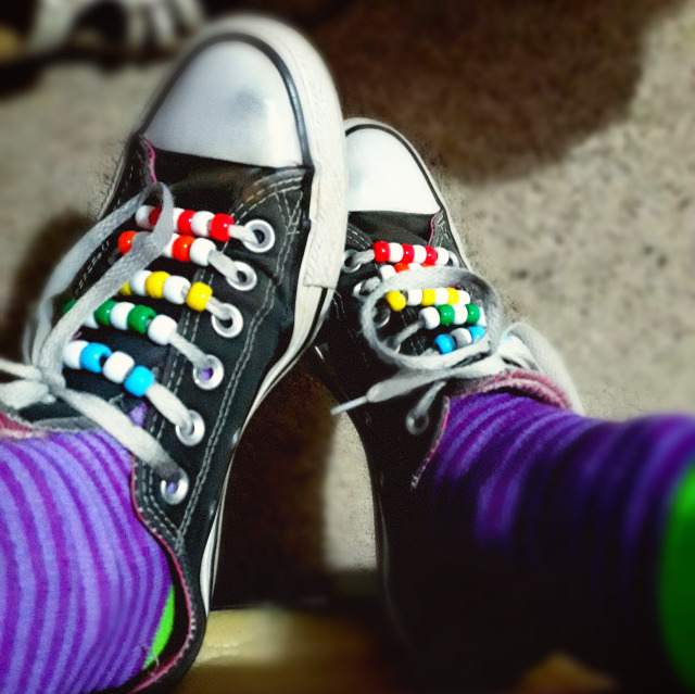 black marks on converse laces