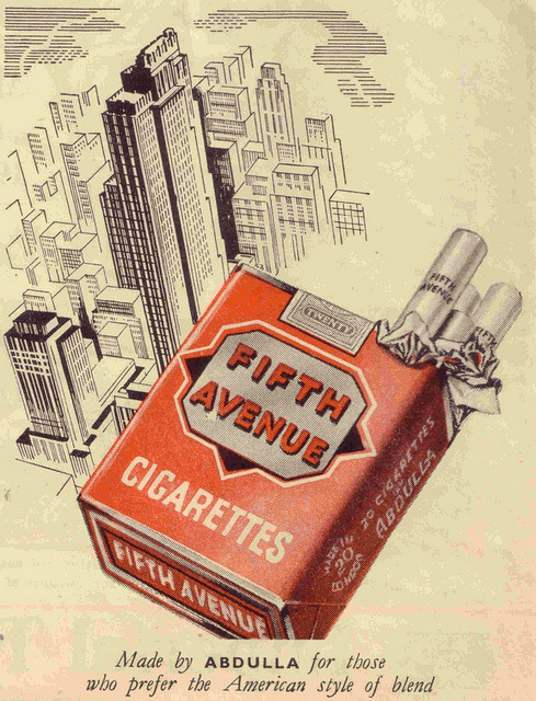 Fifth Avenue cigarettes ads - Vintage Cigarettes Posters