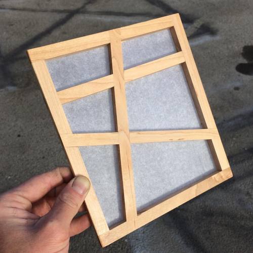 spent the day prototyping a small, irregular shoji screen for a...