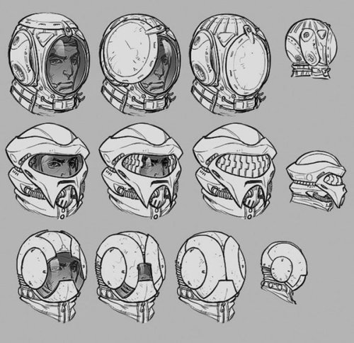 anatoref:Sci-fi Helmets