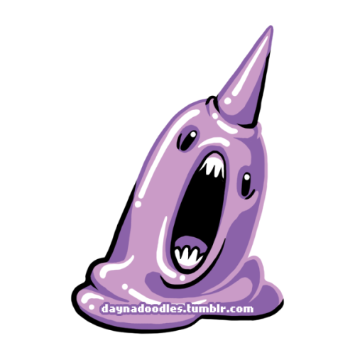 pokemon gold silver beta I think this is a ditto? artists on tumblr dayna doodle