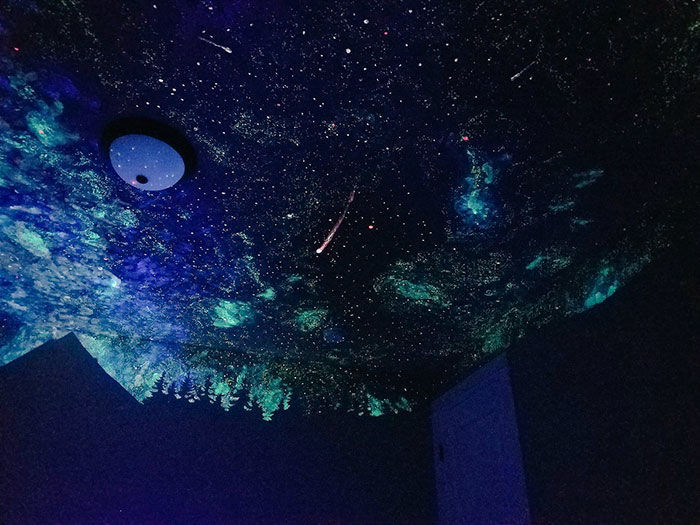 Linxspiration Artist Creates Epic Night Sky Ceiling Mural To