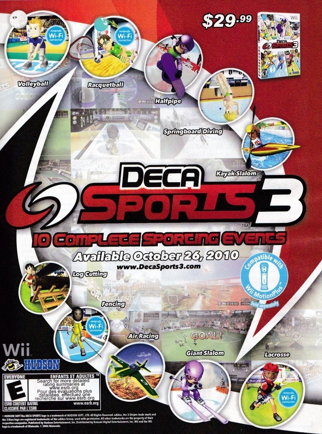 Video Game Print Ads — 'Deca Sports 3′ WII [USA ...