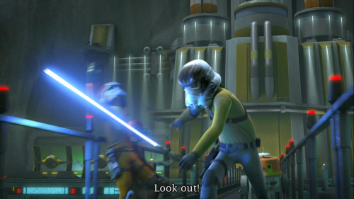 pep-no:It seems Kanan had been practicing his Lightsaber...