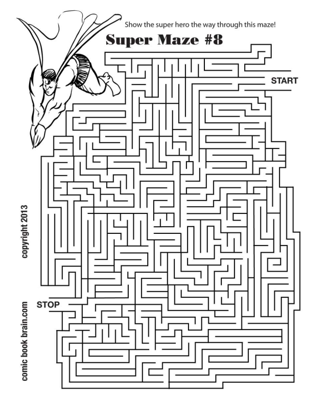 Home School Mountain — Super Maze #8 - help the superhero get through ...