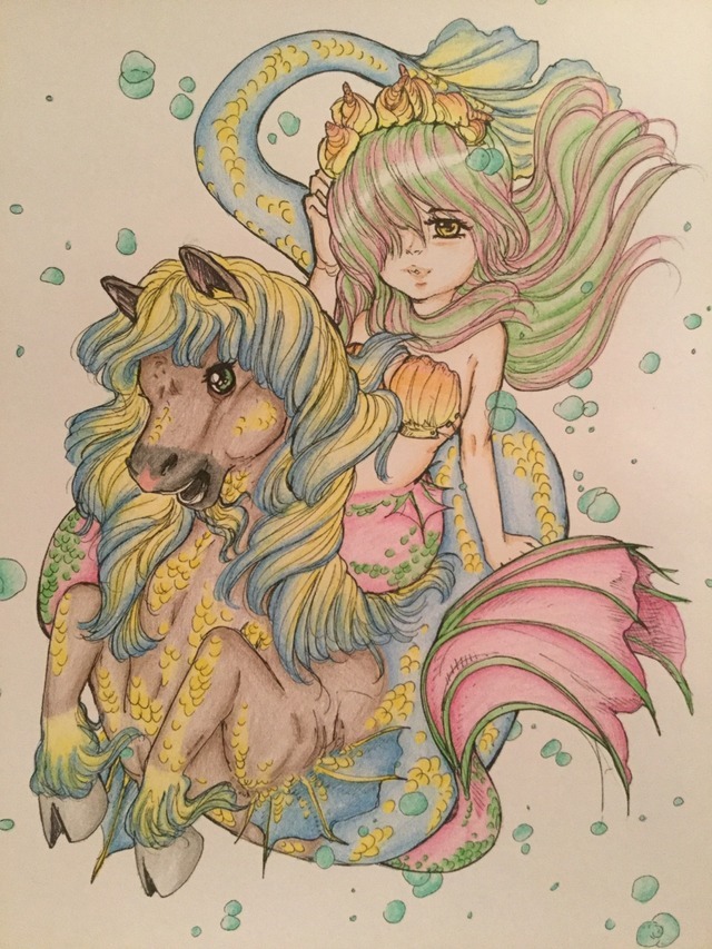 Pop Manga Mermaids And Other Sea Creatures A Coloring Book By Camilla