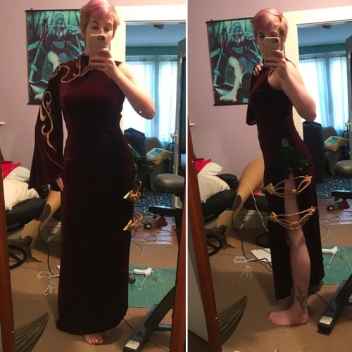 mkcinprogress:V4 cinder progress The dress and embroidery was...