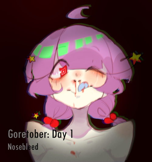 sparkling-flan:Day one: Nosebleedi want to do the goretober...