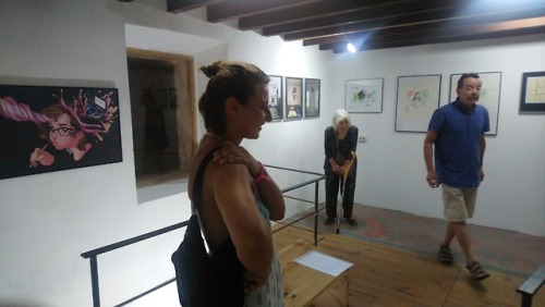 Opening “Castillos en el aire” mexican artists group show at...