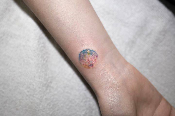 Small Crescent Moon Tattoo on Wrist - wide 7
