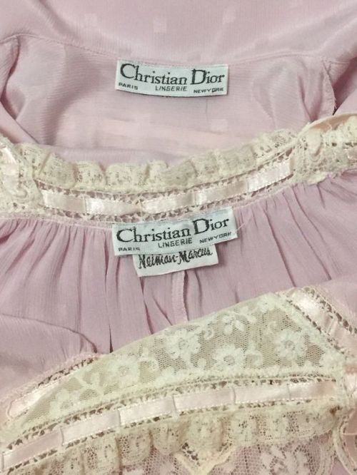 acuriousidea:Christian Dior Nightgown & Robe Set