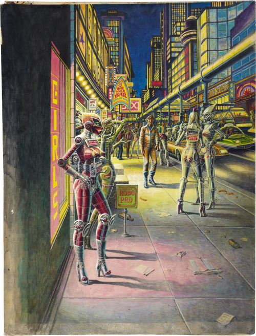 thebristolboard:“RoboPro,” a painting by Ralph Reese for a...