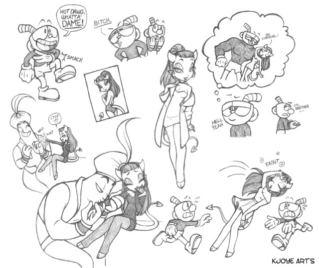 Finally drew more Cuphead stuff plus some Scarlet interactions.. ٩( ᐛ )و Rocky © @p0ply Murdery & Phantasmo © @fluffylulusan ...