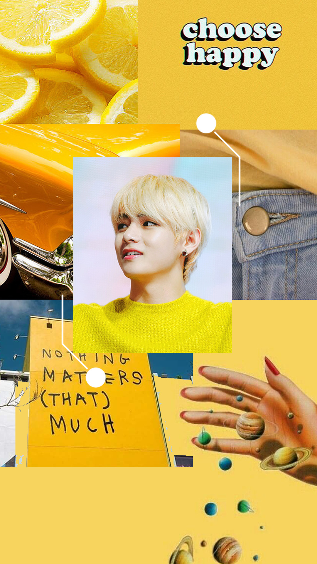 Map of the soul: Persona | Taehyung yellow themed wallpapers [requested