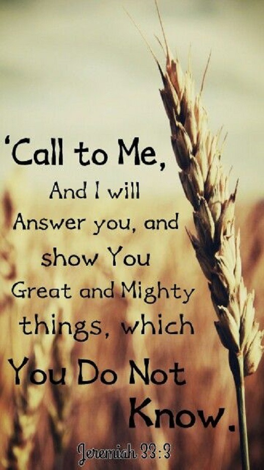 The Living — Jeremiah 333 Nasb ‘call To Me And I Will