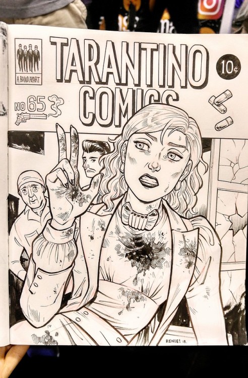 A Tarantino themed sketchbook commission, done at MegaCon!