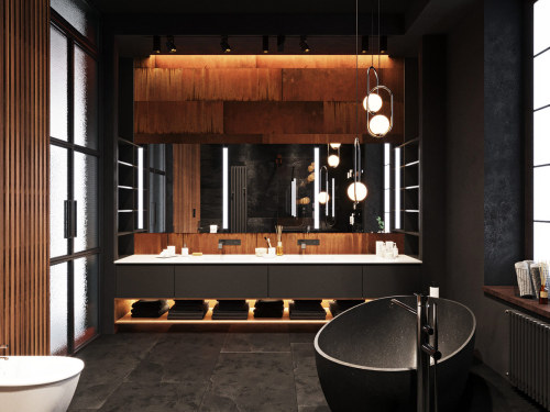 Luxury Apartment With An Industrial Vibe And A Cool Hallway...