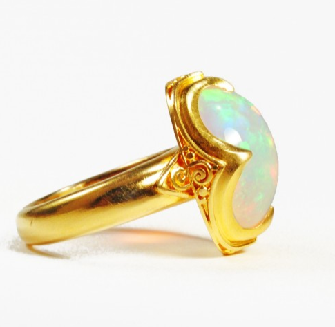 allaboutrings:22k Gold Ethiopian Opal Ring