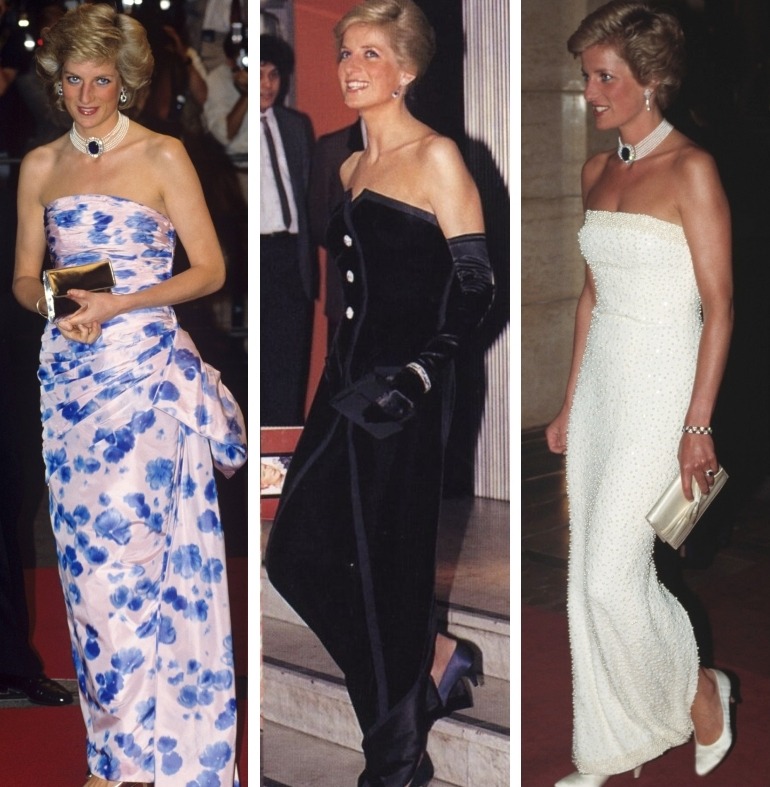 Royal Roaster - Princess Diana in strapless gowns