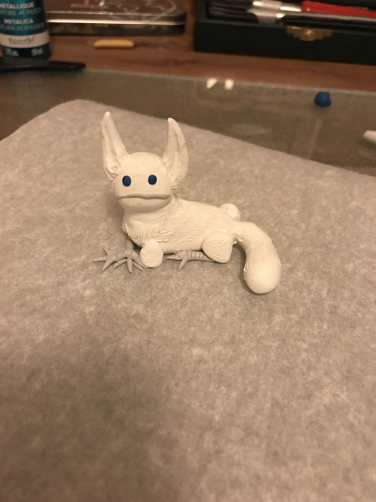 white loth cat plush