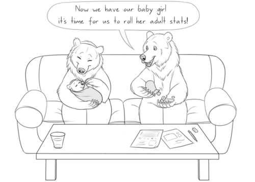 bearlyfunctioning:Comic #135: Roll the Dice - Patreon -...