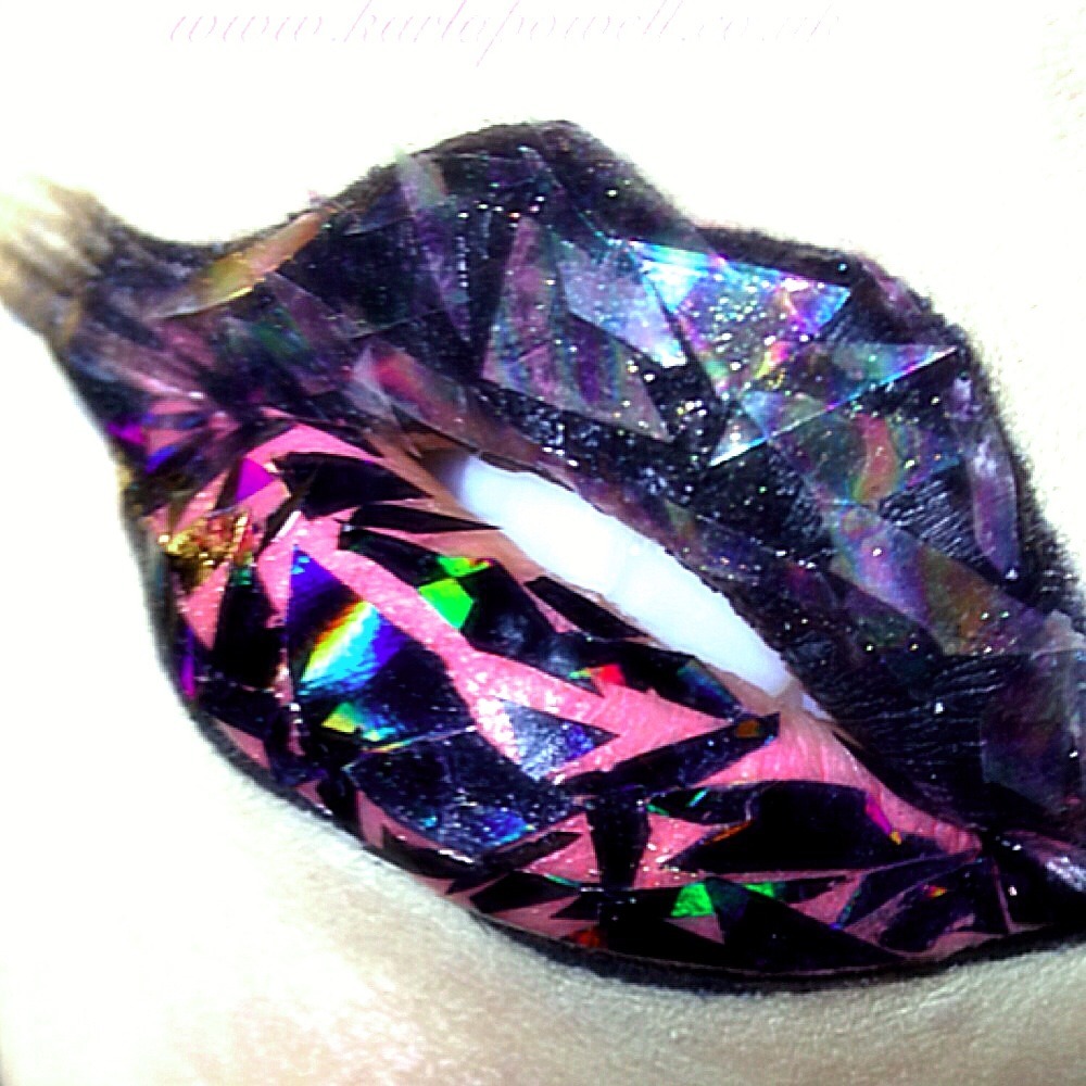 ‘Broken Glass Lip Art’ Playing with Lip Art... | Karla Powell Make-up