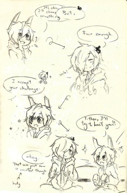 lennylydreas:Just a short doodle comic about mikado and nanashi...