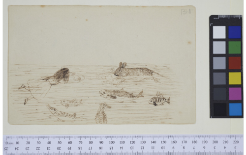 providencepubliclibrary:
“ From the Digital Bodleian, Lewis Carroll’s sketch for Alice, swimming in the pool of tears. Click on the image for a larger view.
Thanks to @upennmanuscripts for a reminder to visit that site.
”