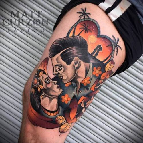 By Matt Curzon, done at Empire Melbourne, Melbourne.... film and book;mattcurzon;big;thigh;facebook;twitter;romeo and juliet;neotraditional