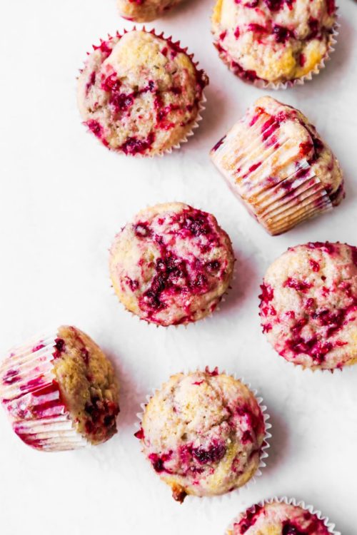 sweetoothgirl:Raspberry Yogurt Muffins with Honey Lemon...