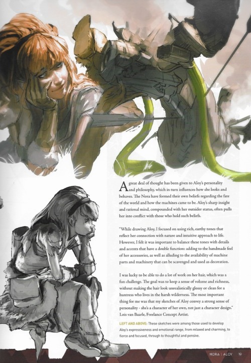 video-games-girls-play-to:Aloy concept artwork (from the art...