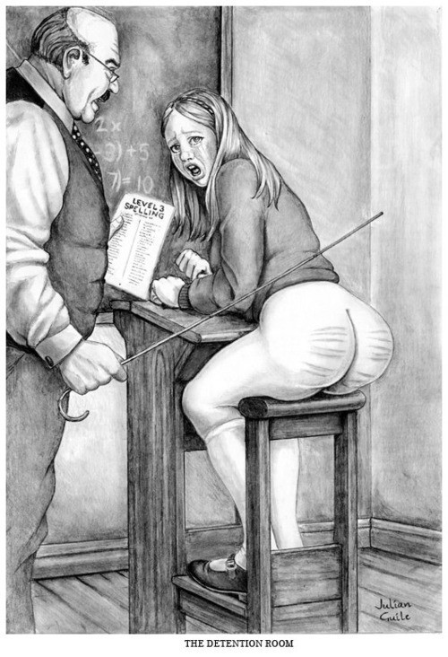 Thorn Spanking Drawing Art Girl