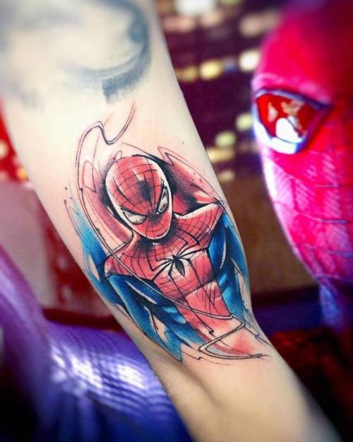 ChainsawYeagerDude on Twitter ginkgocrown my spiderman x venom tattoo  and you can see bits of my attack on titan tattoo which covers my whole  forearm  httpstcojTi21RSEvp  Twitter
