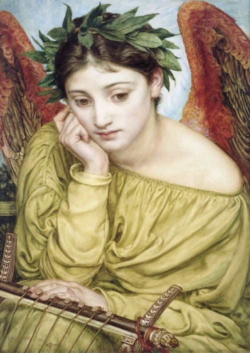 loumargi:EDWARD JOHN POYNTER (BRITISH, 1836-1919)the muse Erato