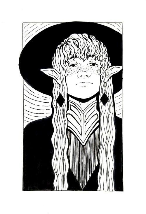 beammetothemoon:Inktober #6: Oliver, elven wizard. 