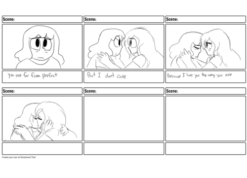 Here are some parts of a storyboard I did with princess...