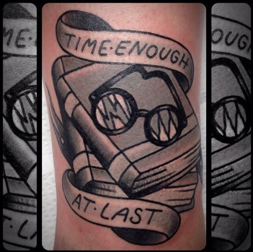 FYeahTattoos.com — Twilight Zone episode “Time Enough At Last” tattoo...