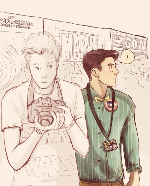 suitfer:au where kurt and blaine meet at comic con, kurt...