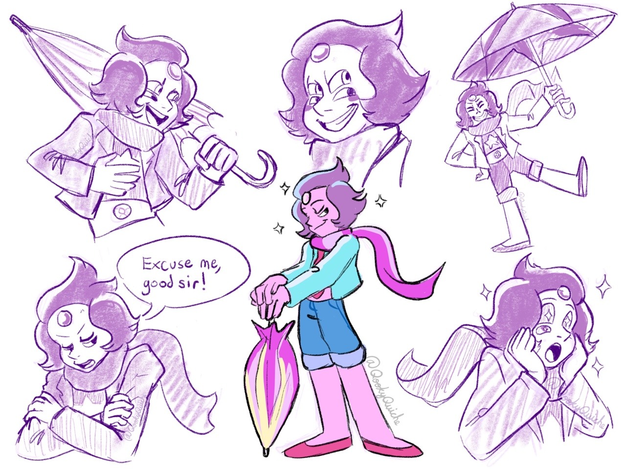 Did I tell ya’ll how muh I love Rainbow Quartz 2.0?
I stan the pastel fusion. Mister Fancy Pants.
Apparently his older design had a scarf and I was disapponted they didn’t keep it so I added it...