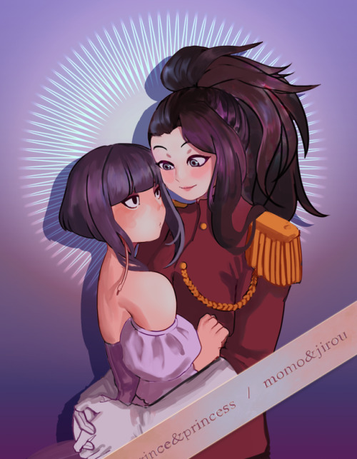 noahklarson:hour sketch of momo and jirou. her prince and her...