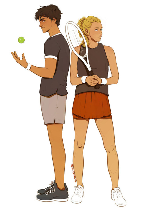 ananbeth:Percy and Annabeth by @anxiouspineapples from Game,...