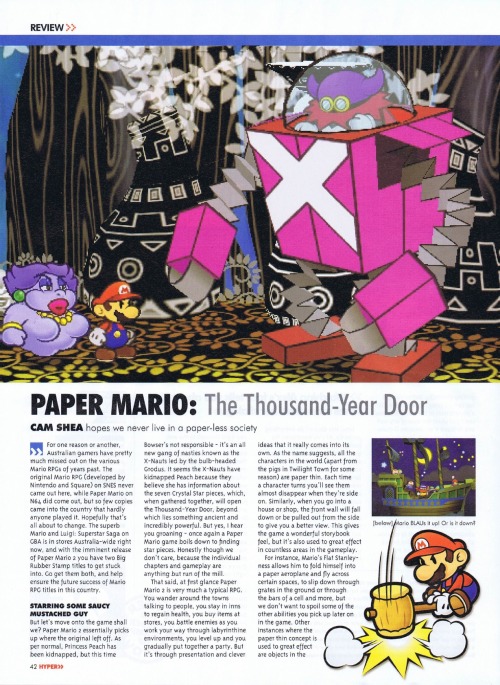Hyper Magazine 134 Dec 2004 Review Of Paper Mario Gamer