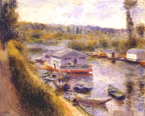 artist-renoir:Washhouse at lower meudon, Pierre-Auguste...