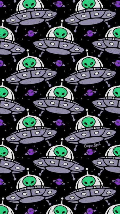aliens flying saucer extraterrestrial outerspace patterns wallpapers backgrounds Casper Spell